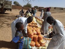Photo: World Relief. WFP and our partner World Relief provide emergency food and nutrition assistance in West Darfur, after 37 trucks carrying 1,300 metric tonnes of aid supplies crossed the border from Adre (Chad) into West Darfur.